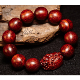 Venus Pterocarpus santalinus Buddha beads with Brave Troops High Density ancient wood 15mm