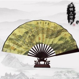 Kaksinkertainen tiffany Chinese Folding Fan 33cm