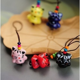 Cute Little Kitty Ceramic Pendant