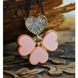 Four Leaf Heart Clover Necklace
