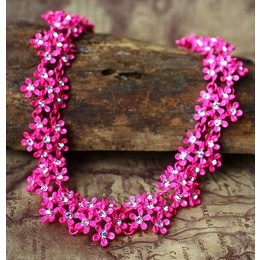 Wisteria with Bright Rhinestone Necklace