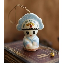 Male Role in Beijing Opera Ceramic Pendant