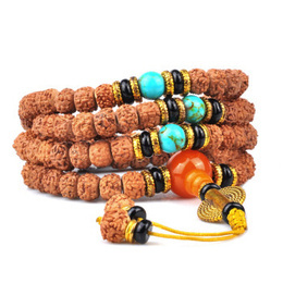 Rudraksha 108-Piece Buda Boncukları 9x7mm