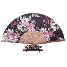 Handmade Chinese Hand Fan Cheongsam Style The Dark