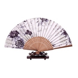 Handmade Chinese Hand Fan Cheongsam Style Water Ink South River