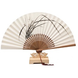 Handmade Chinese Hand Fan Elegant Orchid