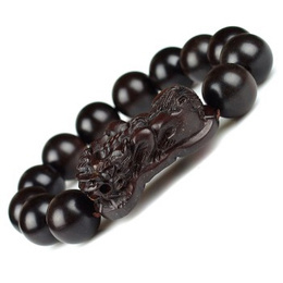 Jujube wood High Density with Brave Troops Sculpture Buddha Beads 12mm