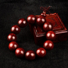 Pterocarpus Santalinus Collection Perles Rondes Haute Densité Huileux Perles de Bouddha 18mm