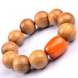 Phoebe Sheareri with Yellow Amber Bead Joint Bracelet 20mm