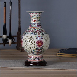 Jingdezhen seramik içi boş zarif mavi ve beyaz porselen vazo oturma odası vintage hollow beyaz Yaratıcı Dekorasyon Style10