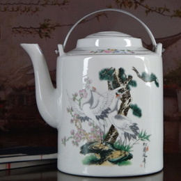 Jingdezhen ceramic pot large capacity bucket of retro nostalgia vintage teapot Style4