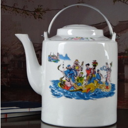Jingdezhen olla de cerámica de gran capacidad cubo de nostalgia retro vintage tetera Style5