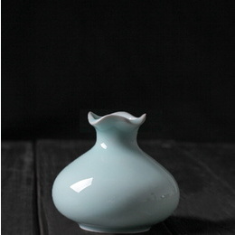 Falbala che apre i vasi e gli ornamenti idroponici del fiore del celadon del longquan; Diyao power blue