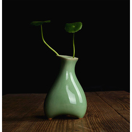 Longquan celadon creativitate decor decorativ vase flori hidroponie; Stil1 de verde Diyao prune