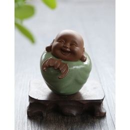 Οκτώ ευχαρίστηση ευχαρίστηση Βούδα σχήμα τσάι? Η Style2 Happiness είναι δίπλα στον Βούδα