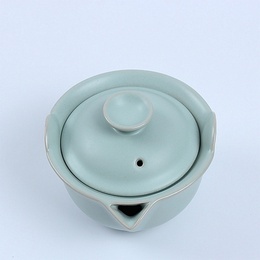 Ru handmade ceramic pot & opening film Kung Fu Tea single tea pot ; Style8