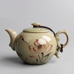 Hand-painted porcelain kiln opening film Kung Fu tea ceramic tea pot clutch pot ; Style1