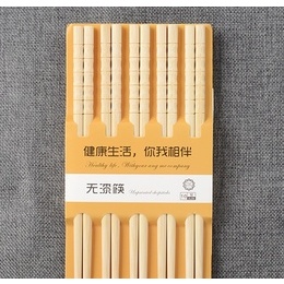 Κανένα χρώμα δεν κερί φυσικά πρωτότυπα μπαμπού χρώμα chopsticks 10 ζεύγη φορτωμένα