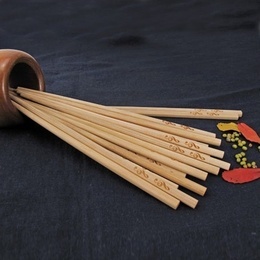 Pyrography carving natural no paint no wax chopsticks 10 pairs loaded