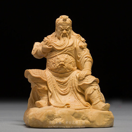 Madeira esculpida artesanato delicado Wu Fortuna