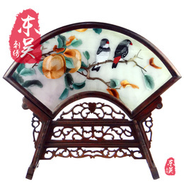 Impressão Soochow Suzhou Embroidery terminou ornamentos de bordados frente e verso