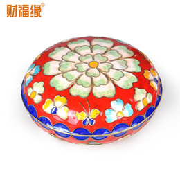 Cloisonne vase with Chinese characteristics old Beijing rouge box filigree enamel crafts