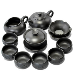 Set da tè in ceramica viola Kung Fu