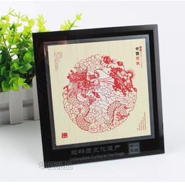Çin kağıt kesme dekoratif boyama Dragon