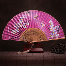 Country style retro female fan summer women's folding fan