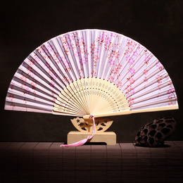 Country style retro female fan summer women's folding fan