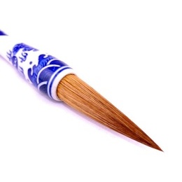 Chinese writing brush designed in the pattern of Jingdezhen blue and white porcelains