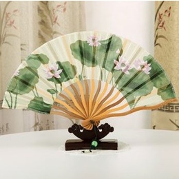 Petit style chinois et exquis bâton de quille pliant fan 18,5 cm collection de fleurs pour elle
