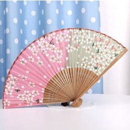 Chinese Style tiffany folding fan 21.6 cm Sakura Colletion For HER