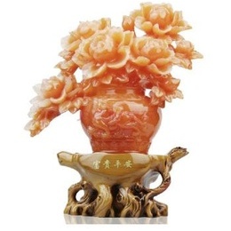 Kinesisk Tradisjonell Peony Ornament 23 x 15 x 29cm