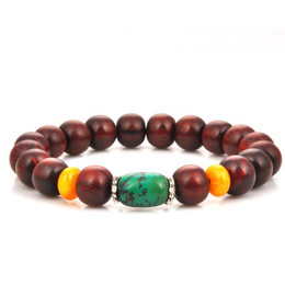 Handmade Pure Kallaite Pterocarpus santalinus Amber Buddha Beads 