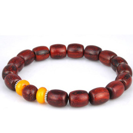 Pterocarpus santalinus Amber Prayer Beads 8*9mm