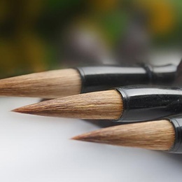 Chinese Writing Brush Panther Wolf Hair 3pcs Set