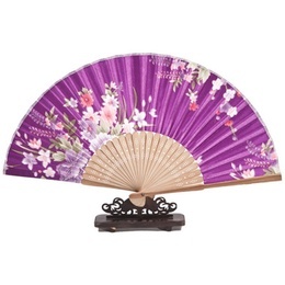 Handgemachte chinesische Hand Fan Cheongsam Stil lila Charme