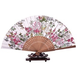 Handmade Chinese Hand Fan Styl Cheongsam Światła