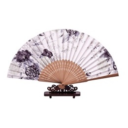 Handmade Chinese Hand Fan Cheongsam Style Water Ink South River 