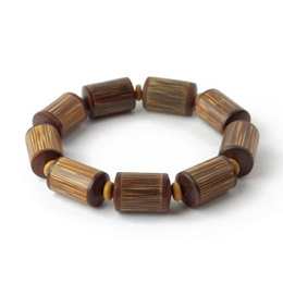 Pterocarpus Santalinus Aged Wood High Density Oily Creative Bamboo Joint Beads Bracelet