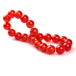 Natural  Red Agate Beads Cerise Bracelet 18mm x 12pcs