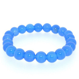 Bracelet en perles d′agate bleue naturelle originale 8mm