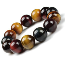 Natural Tiger′s Eye Beads Bracelet 18mm x 12pcs