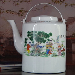 Jingdezhen ceramic pot large capacity bucket of retro nostalgia vintage teapot Style3