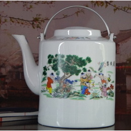 Jingdezhen keramický hrnec velká kapacita kbelík retro nostalgie vinobraní čajník Style3