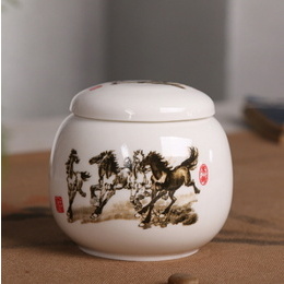 Jingdezhen boîte à thé en céramique et mini boîtes scellées et boîtes de thé de réveil Style3