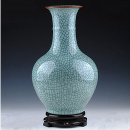 Jingdezhen ceramics antique kiln crack opening piece Classical Celadon vase ornaments modern home accessories Style4