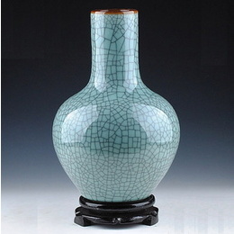 Jingdezhen keramikk antikke ovn sprekk åpning stykke Klassisk Celadon vase ornamenter moderne hjem tilbehør Style6