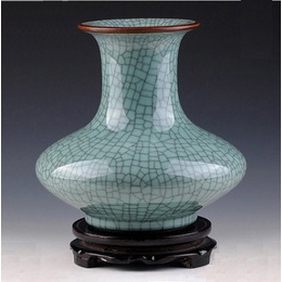 Jingdezhen kerámiák antik kemence crack nyitó darab Klasszikus Celadon váz díszek modern otthoni kiegészítők Style7